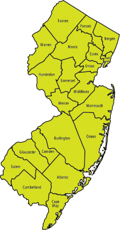 State Map - New Jersey